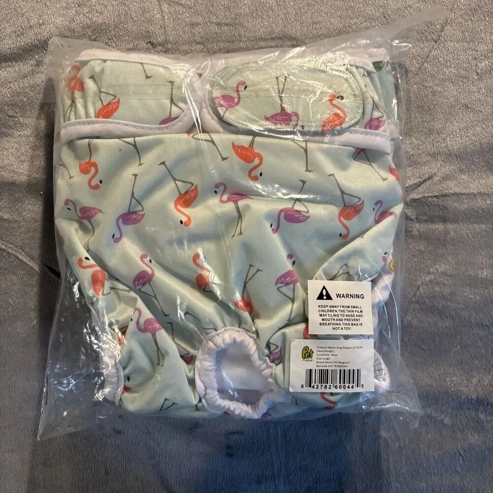 Pet Magasin Washable Dog Diapers Pack Of 3 Size Large
